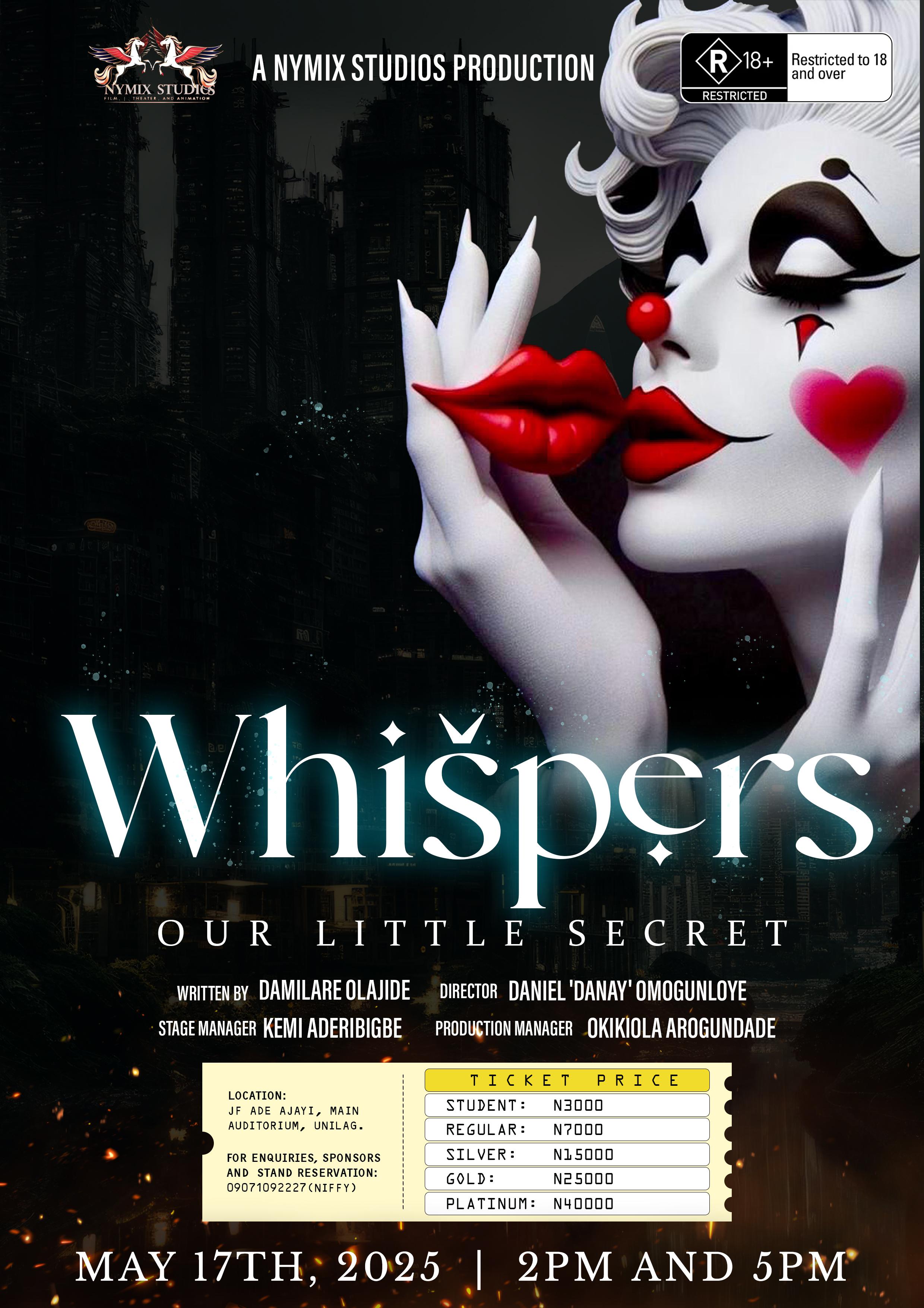 WHISPERS: our little secret's banner