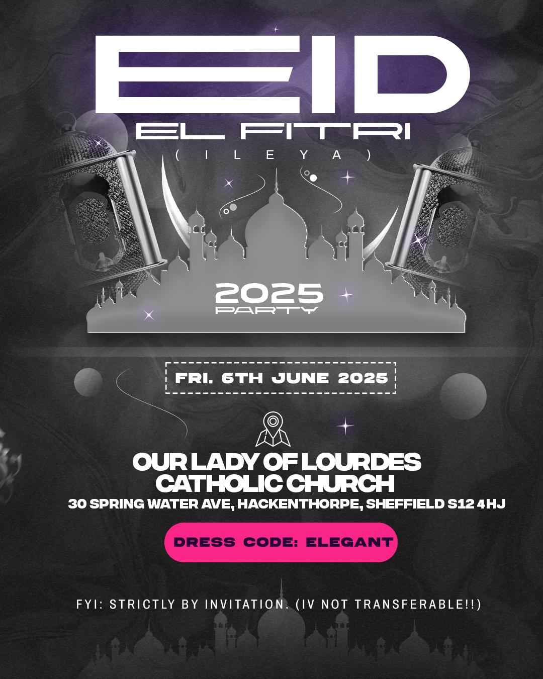 EID EL FITRE (ILEYA) 2025 PARTY's banner