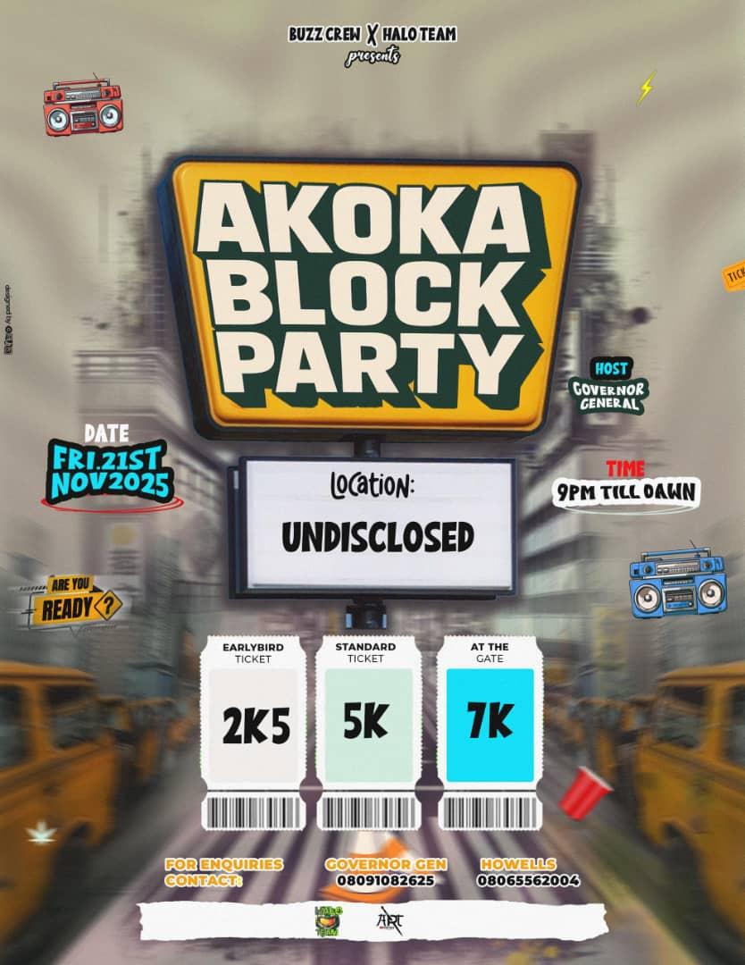 AKOKA BLOCK PARTY's poster